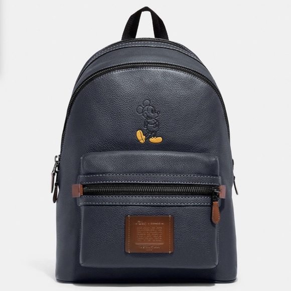 NWOT Men’s Disney x Coach Leather Backpack 🎒 - Picture 1 of 5